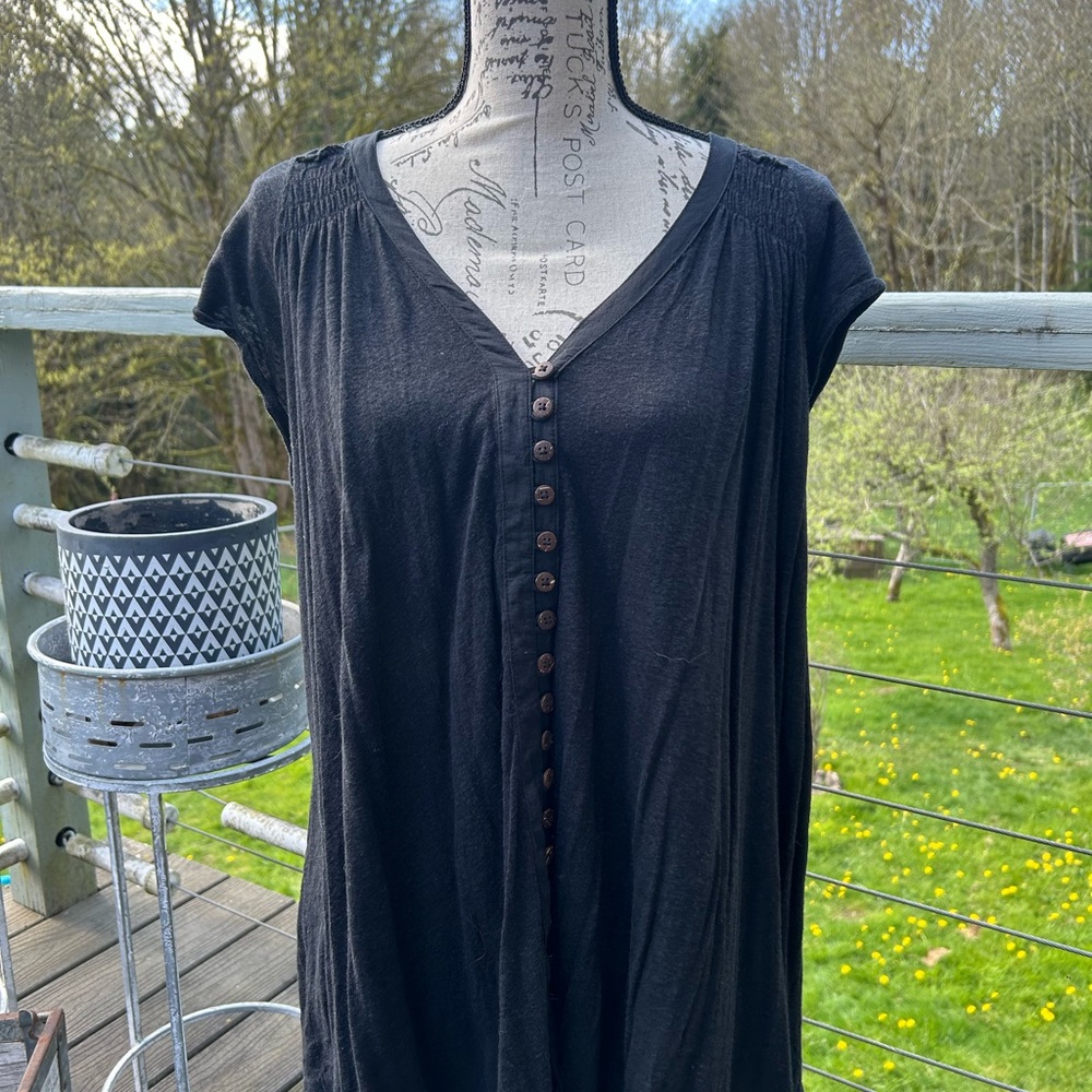 Black Button-Down Dress